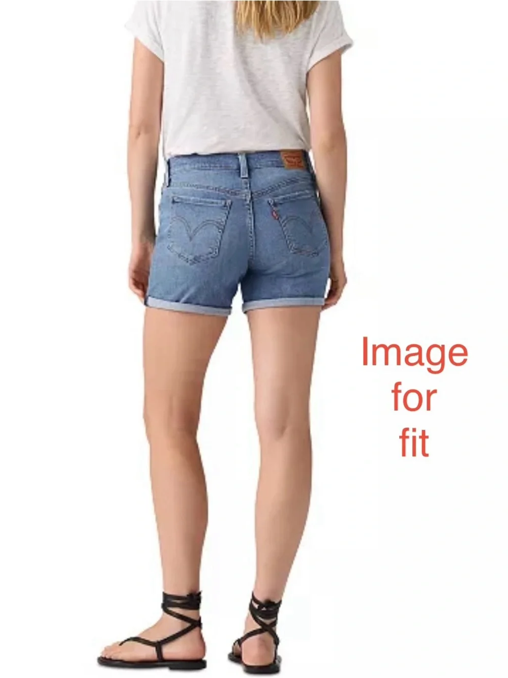 LEVI’S Mid-Length/Mid-Rise Distressed Denim Shorts